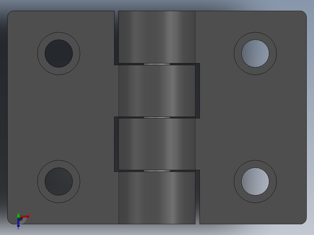怡合达合页HFC01-50俯视图