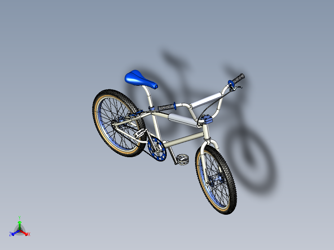 40---老式BMX自行车igs三维图纸模型设计图纸