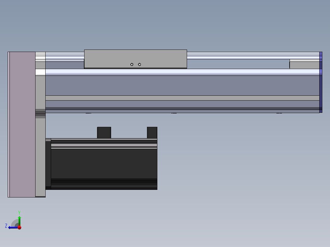 电动滑台模组SDN120下折模型右视图