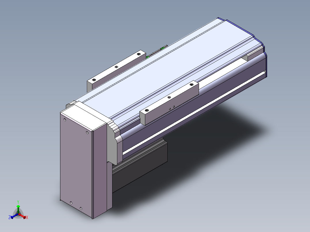 电动滑台模组SDN120下折模型正等轴测图