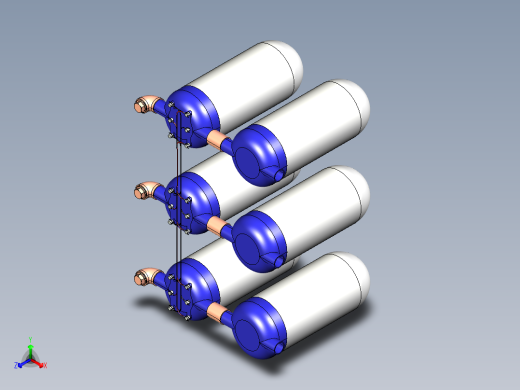 氢气和石油燃料发电机正等轴测缩略图