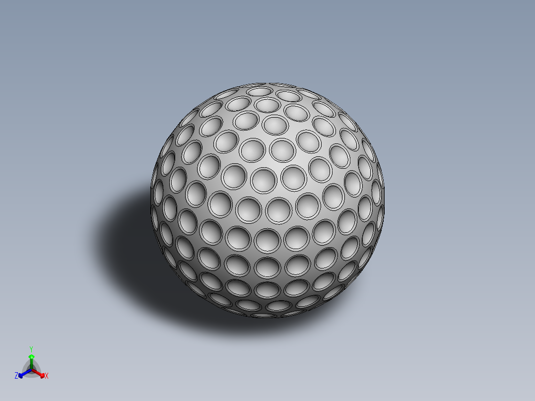 高尔夫球22正等轴测图