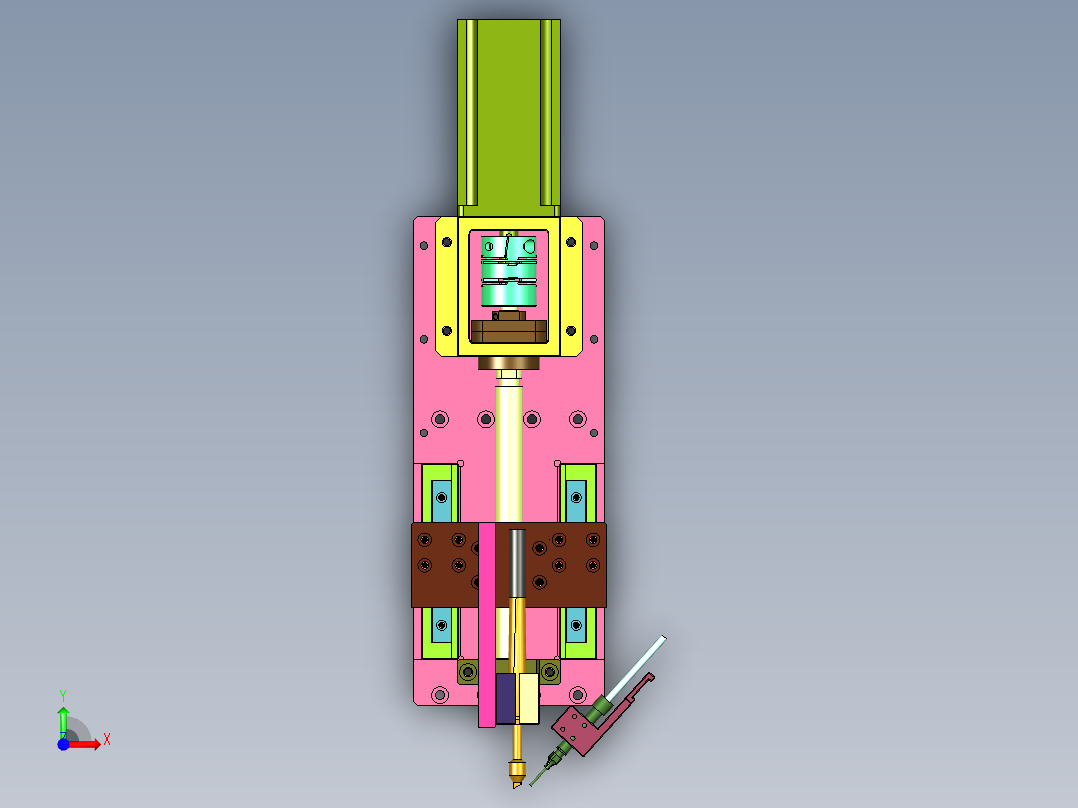 自动焊锡机构前视图