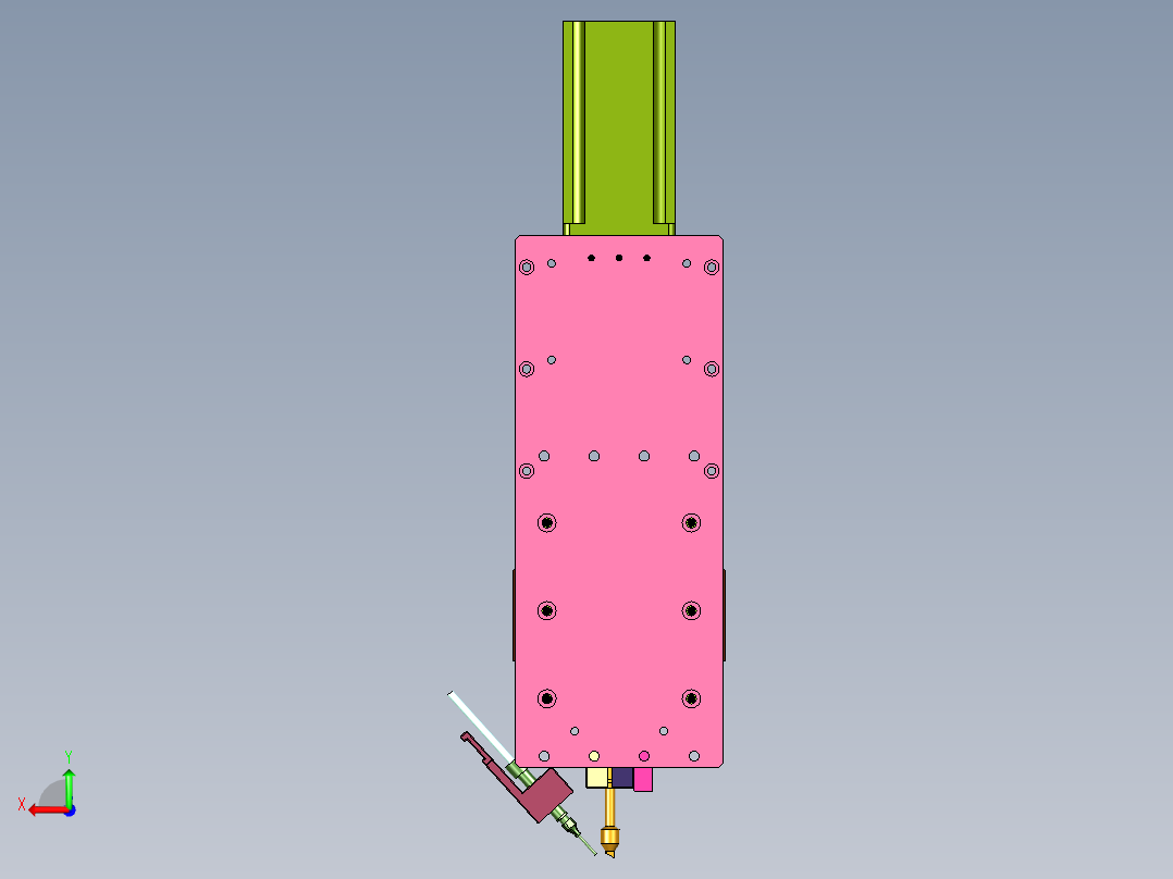 自动焊锡机构后视图