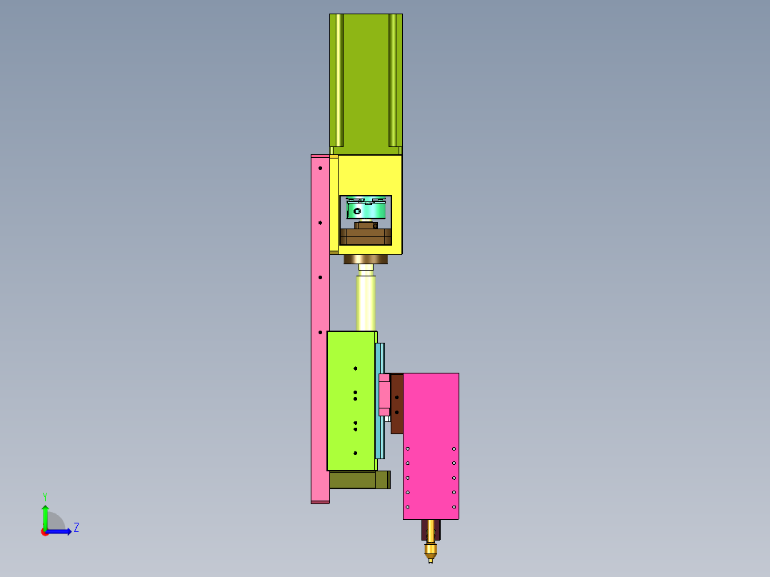 自动焊锡机构左视图