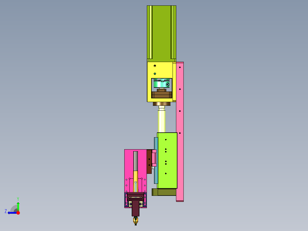 自动焊锡机构右视图