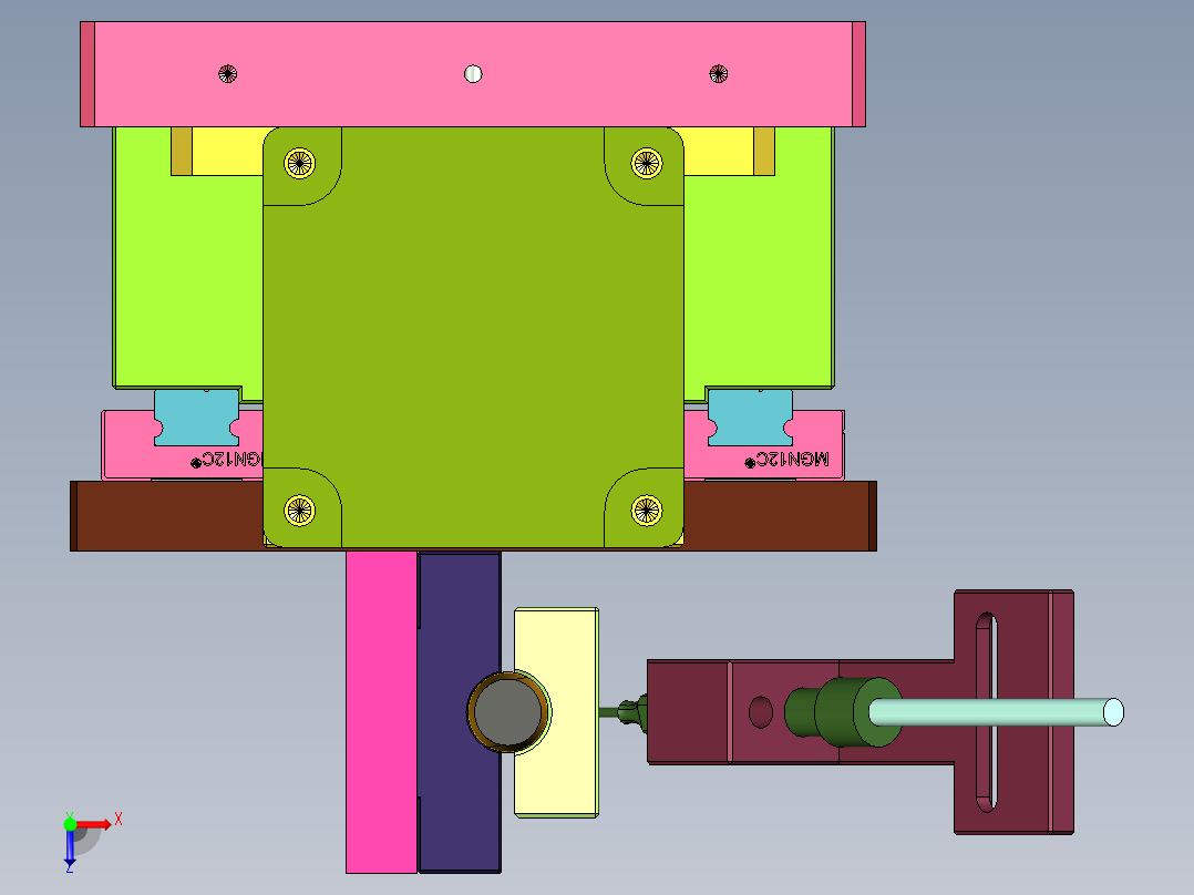 自动焊锡机构俯视图