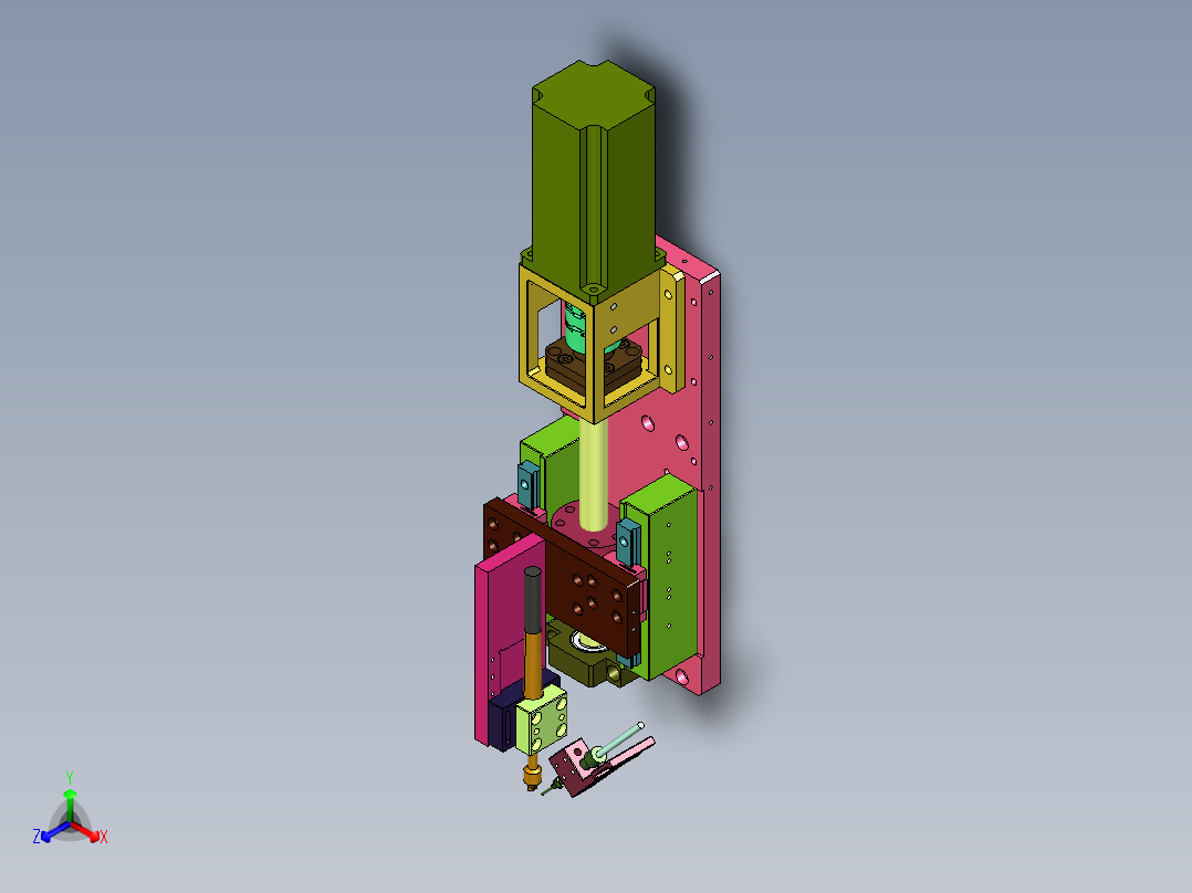 自动焊锡机构正等轴测图