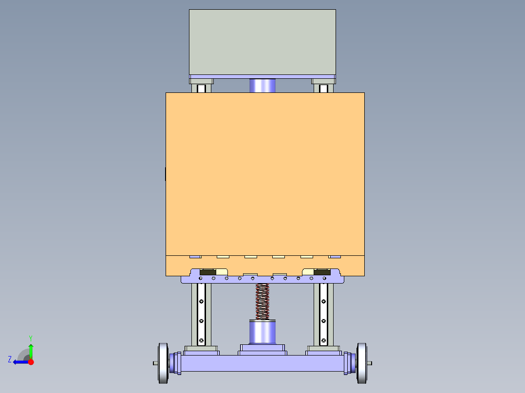 手动物料叉取搬运车右视图