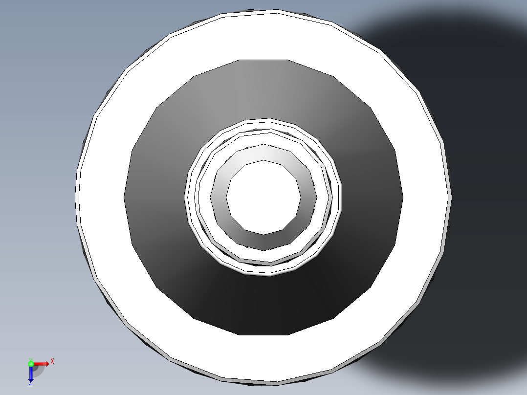 ISO20刀柄SolidWorks设计俯视图