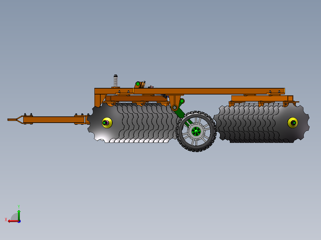悬挂式液压重耙设计（CAD图纸+SW三维+说明书）