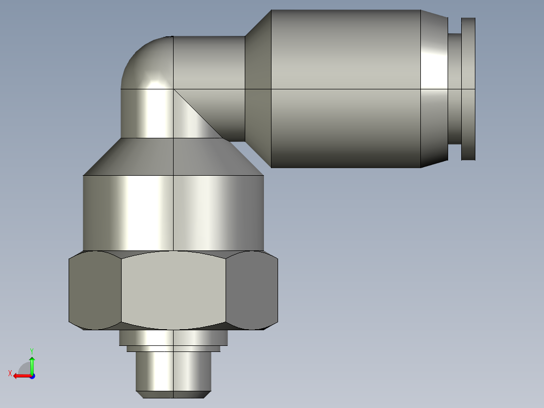 153529QSRL费斯托气管接头后视图