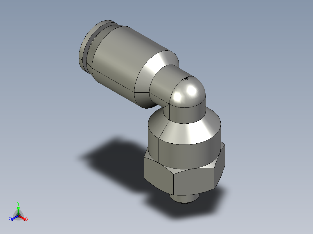 153529QSRL费斯托气管接头正等轴测图
