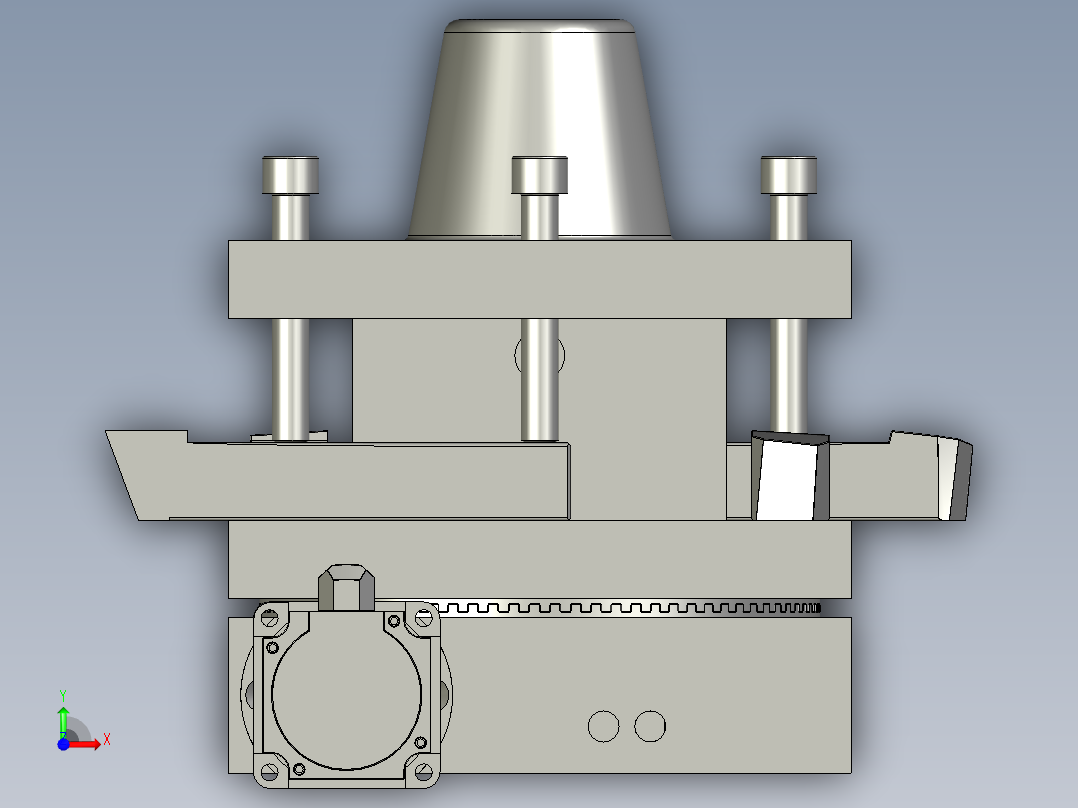 电动换刀架前视图