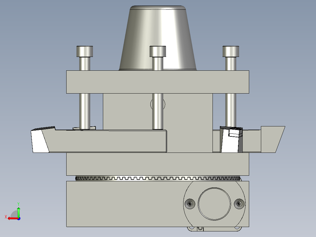 电动换刀架后视图