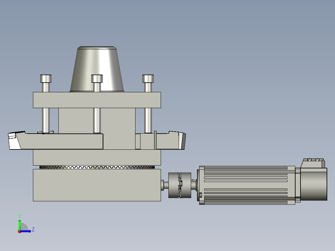 电动换刀架左视图