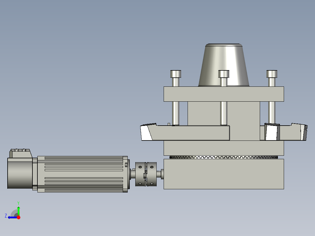 电动换刀架右视图