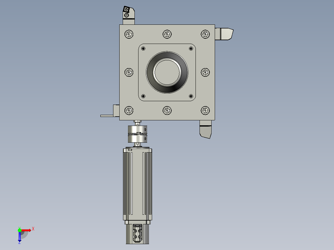 电动换刀架俯视图
