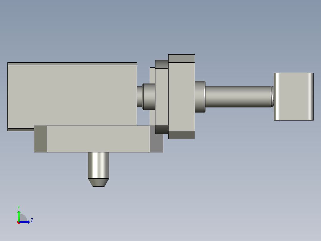 裁切定位组件左视图