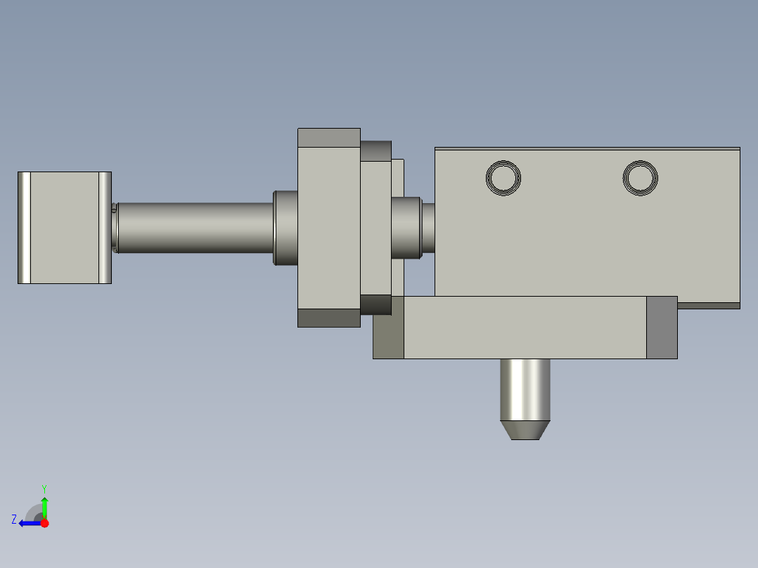 裁切定位组件右视图