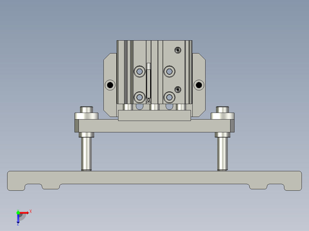 裁切定位组件俯视图