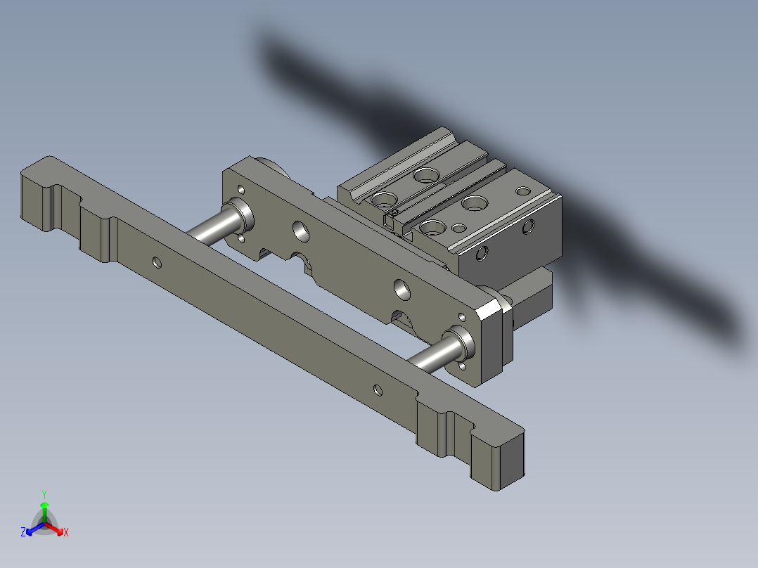 裁切定位组件正等轴测图