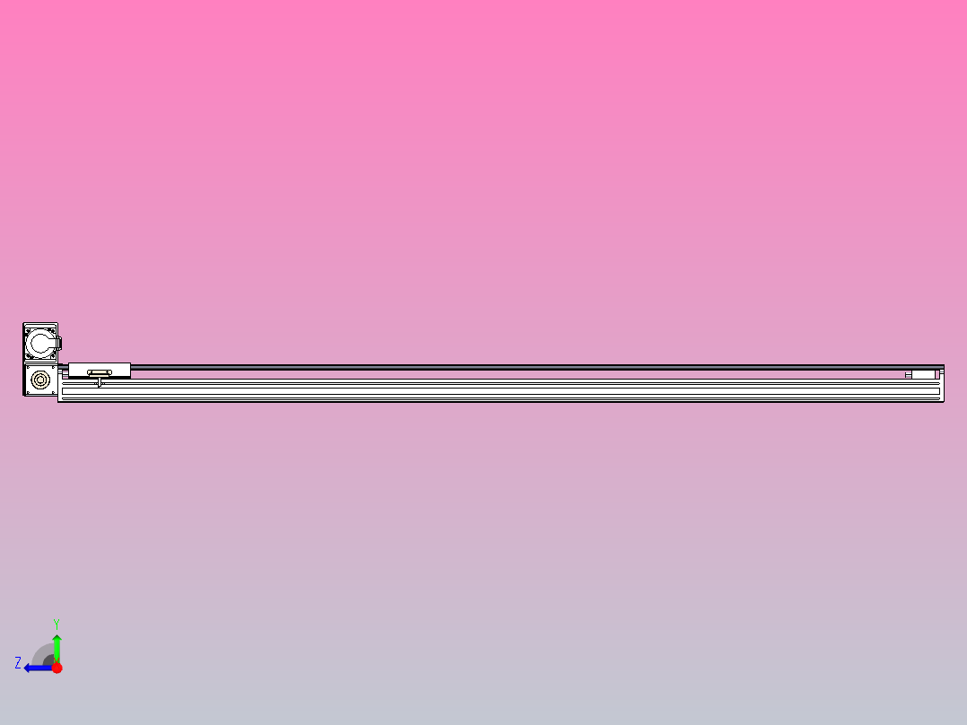 皮带直线轴半封闭可选导轨TPA-HNB-175D-140-L1950-LU-C-P75-N3右视图