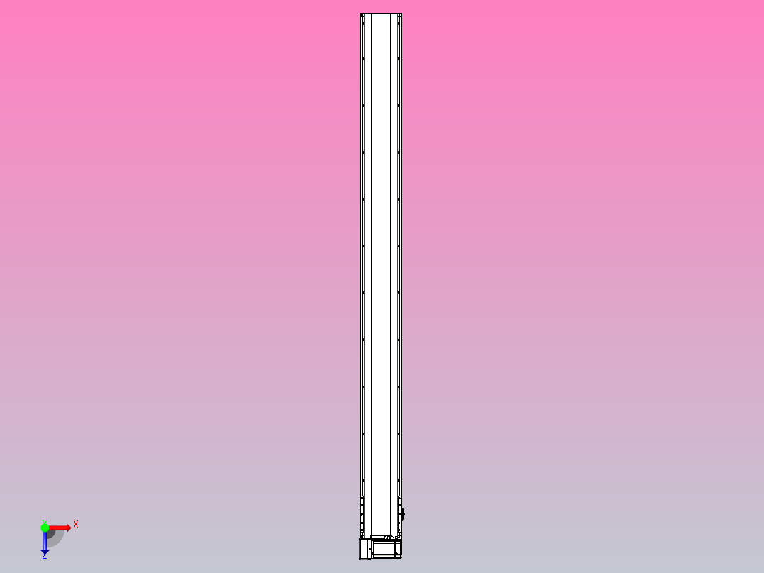 皮带直线轴半封闭可选导轨TPA-HNB-175D-140-L1950-LU-C-P75-N3俯视图