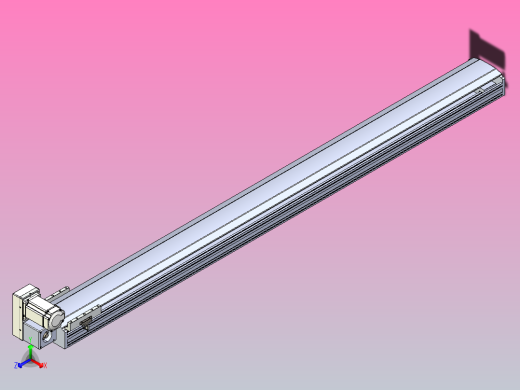 皮带直线轴半封闭可选导轨TPA-HNB-175D-140-L1950-LU-C-P75-N3正等轴测缩略图