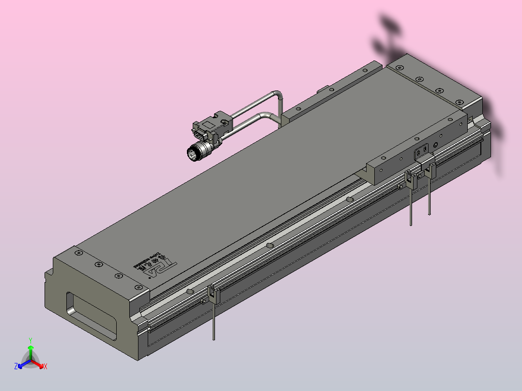 直驱直线电机轴TPA-LNP2-140-20C2-1-L300-3-C-05-N3正等轴测图