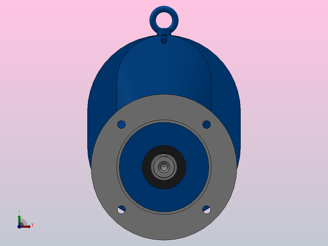 RXFS77法兰轴伸式单级斜齿轮减速机RXFS77-2.13-M1-Φ200前视图