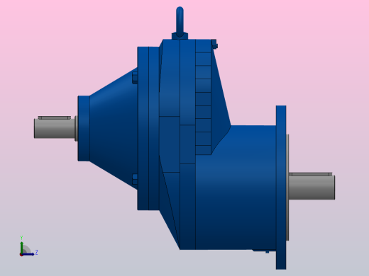 RXFS77法兰轴伸式单级斜齿轮减速机RXFS77-2.13-M1-Φ200左视缩略图