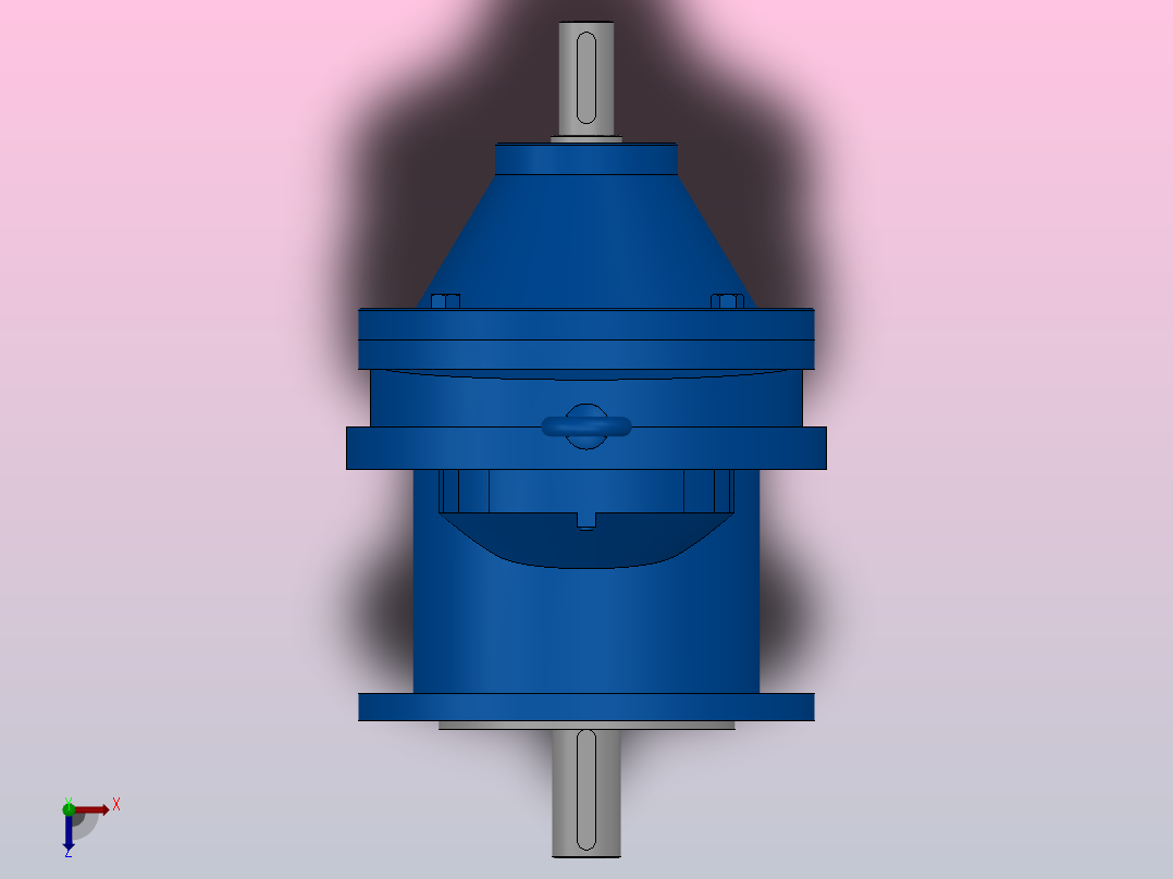 RXFS77法兰轴伸式单级斜齿轮减速机RXFS77-2.13-M1-Φ200俯视图