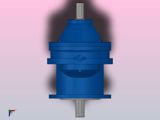 RXFS77法兰轴伸式单级斜齿轮减速机RXFS77-2.13-M1-Φ200俯视缩略图