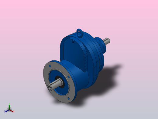 RXFS77法兰轴伸式单级斜齿轮减速机RXFS77-2.13-M1-Φ200正等轴测缩略图