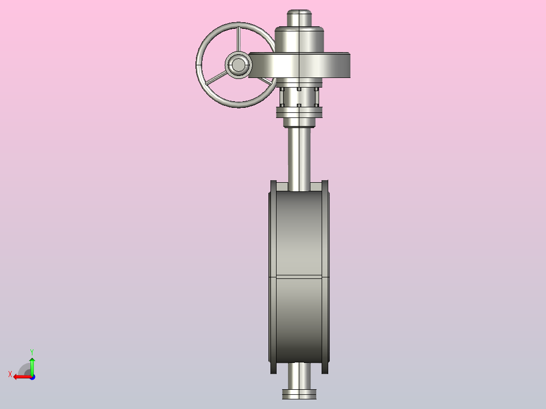 Dt943H(F)-10C.P.R.V-B[DN800]阀，截止阀，风阀，蝶阀后视图