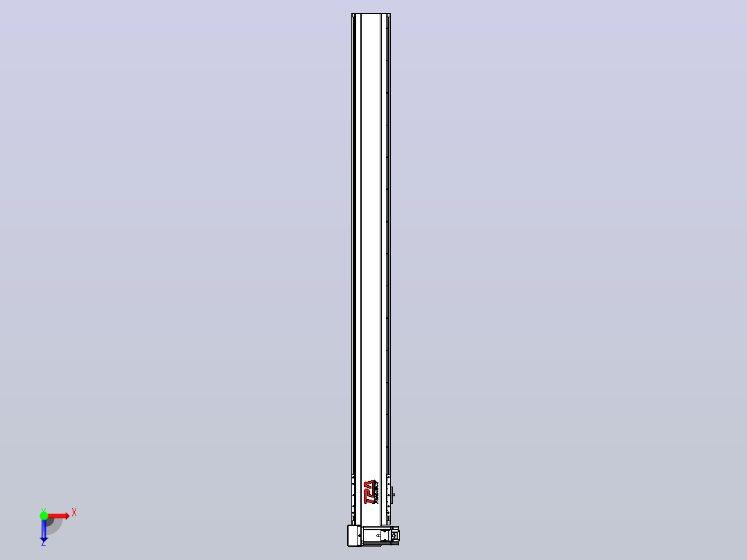 皮带直线轴半封闭可选导轨TPA-HNB-120D-110-L1350-LU-Y-P40-N3俯视图