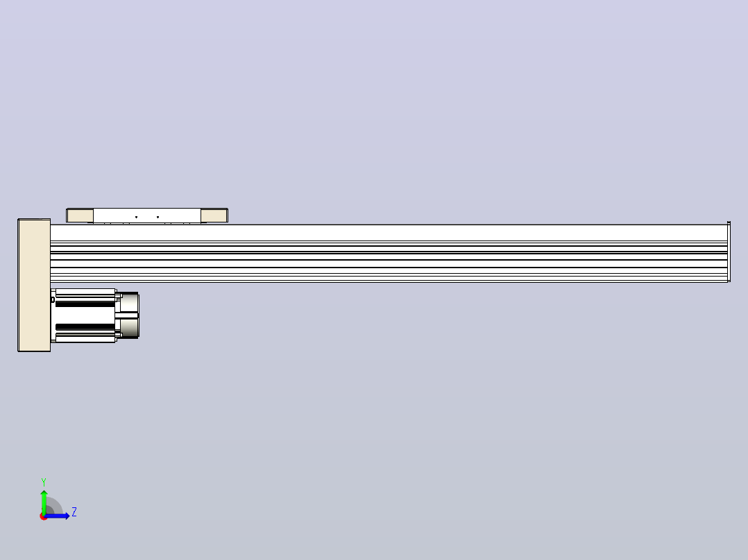滚珠丝杠直线轴带导轨全封闭TPA-HCR-220D-3210C-L900-MP-Y-P1K-N3左视图