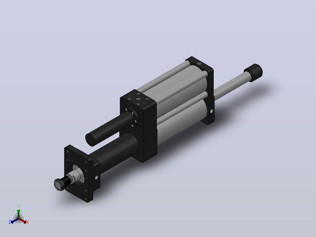 MPTD-5T系列可调型[MPTD-80-150-10-5T-50-M2-S1-0°]气压增压缸主视图