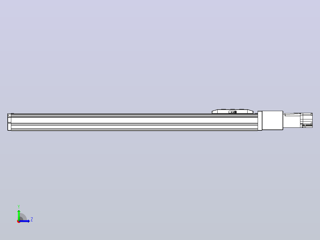 滚珠丝杠直线轴内置导轨TPA-GCR-50-1210C-L550-M-M10-N3左视图