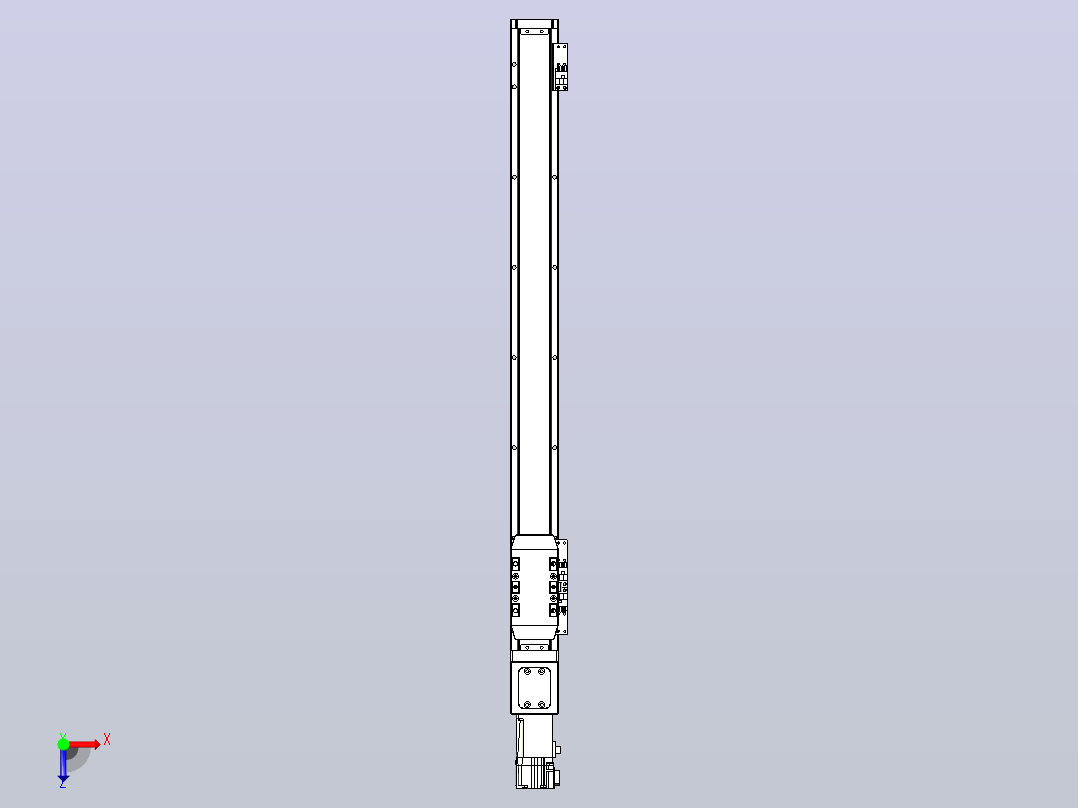 滚珠丝杠直线轴内置导轨TPA-GCR-50-1210C-L550-M-M10-N3俯视图