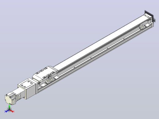 滚珠丝杠直线轴内置导轨TPA-GCR-50-1210C-L550-M-M10-N3正等轴测缩略图