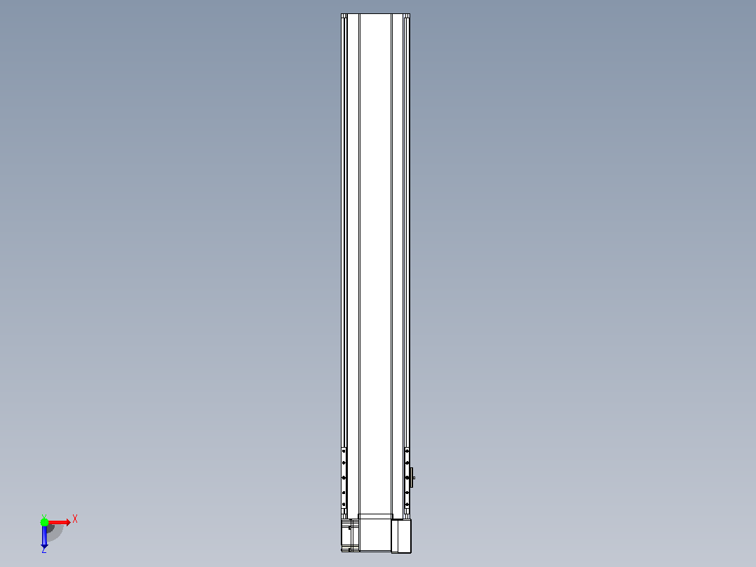 皮带直线轴半封闭可选导轨TPA-HNB-175D-140-L1000-RP-Y-P75-N3俯视图