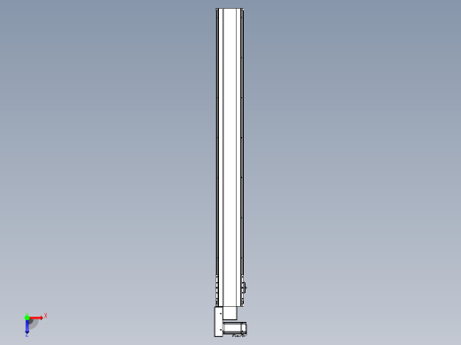 皮带直线轴半封闭可选导轨TPA-HNB-140D-120-L1250-ML-C-P40-N3俯视缩略图