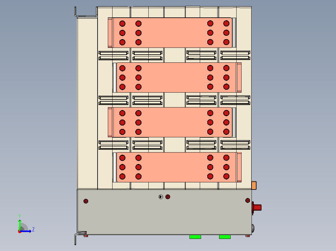 NH40-2500_4SZL 4P自动转换开关三维模型202011左视图