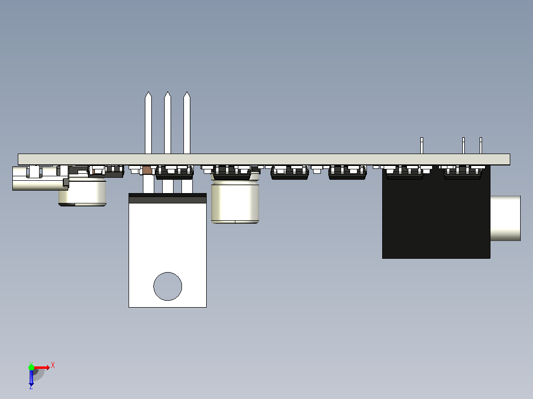 PCB板俯视图