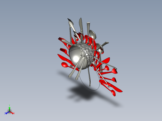 餐具勺叉模型正等轴测缩略图