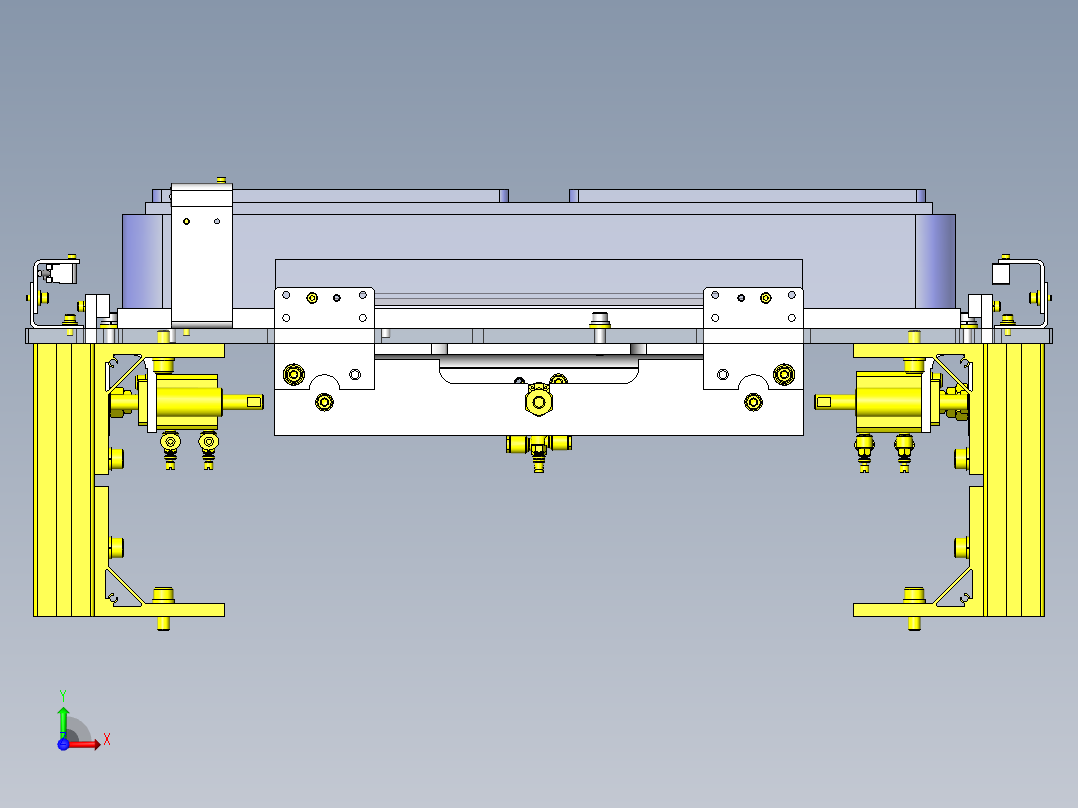 箱体定位机构前视图
