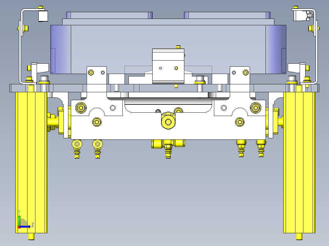箱体定位机构左视图