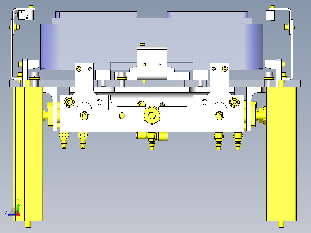 箱体定位机构右视图
